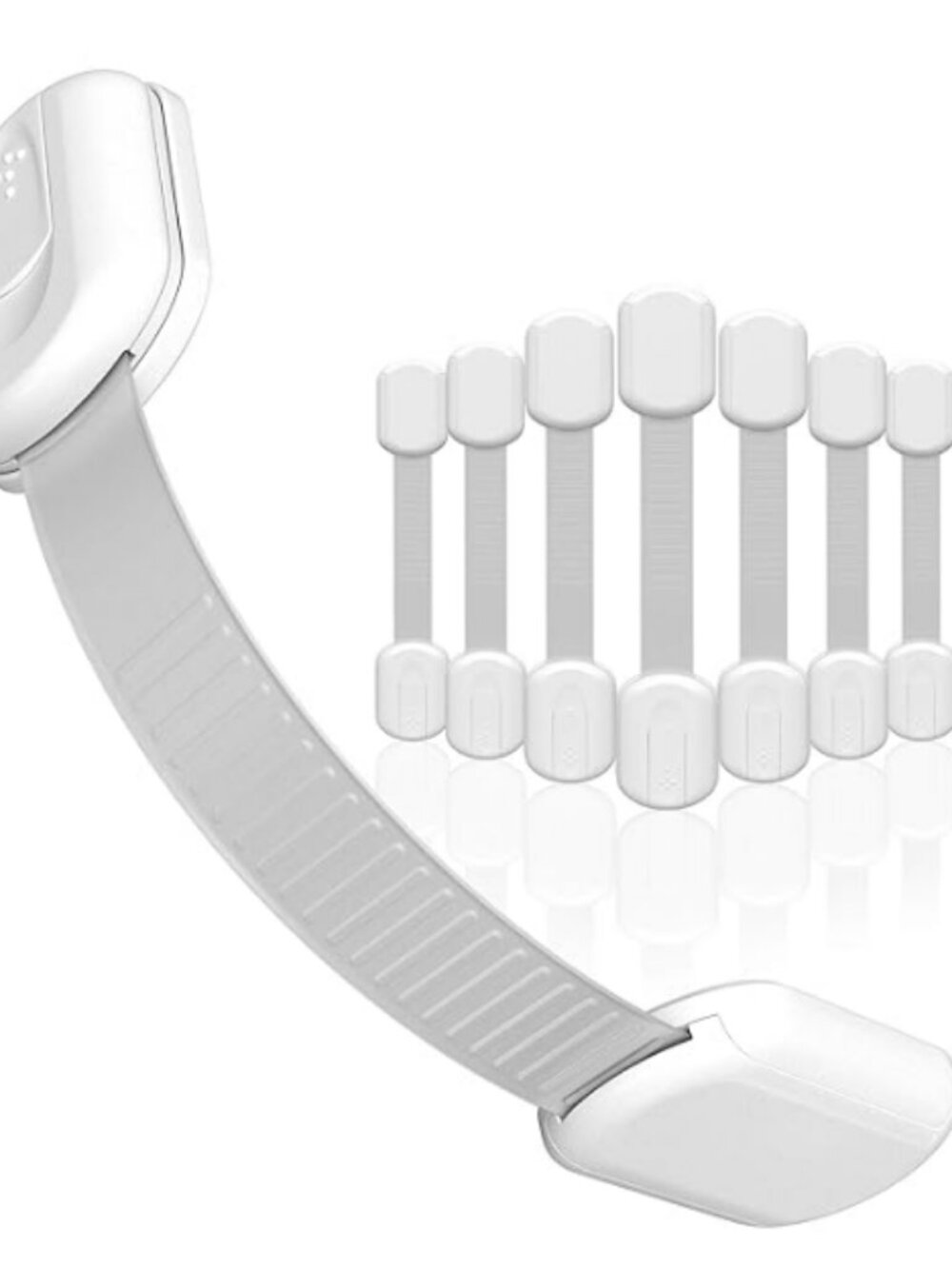 NIB Skyla Homes Child Proof Cabinet Locks, 8 Pack, 3M Adhesive Strap Locks, Whi
